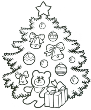 Disegno di albero di Natale da stampare e colorare 175