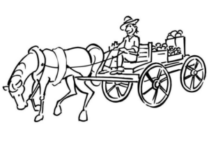 Disegno di carrozza da stampare e colorare 6