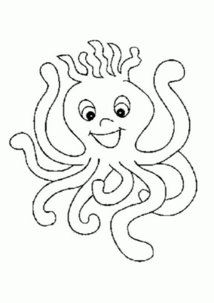 Disegno di polpo da stampare e colorare 44