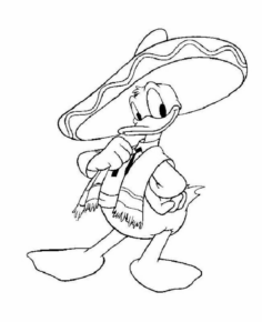 Disegno di Paperino da stampare e colorare 121