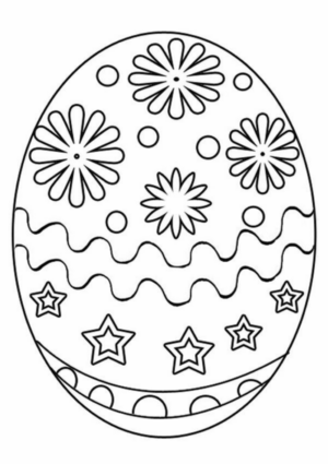 Disegno di uovo di Pasqua da stampare e colorare 187