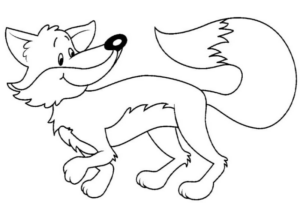 Disegno di volpe da stampare e colorare 77