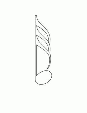 Disegno di nota musicale da stampare e colorare 29