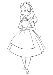 Disegno di Alice nel paese delle meraviglie da stampare e colorare 35