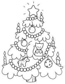 Disegno di albero di Natale da stampare e colorare 138 Disegno di albero di Natale da stampare e colorare 138