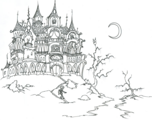 Disegno di casa infestata da stampare e colorare 13