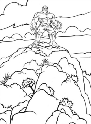 Disegno di Hulk da stampare e colorare 98