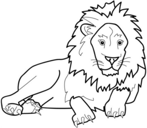Disegno di leone da stampare e colorare 35