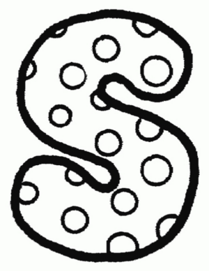 Disegno di lettera dell’alfabeto da stampare e colorare 197