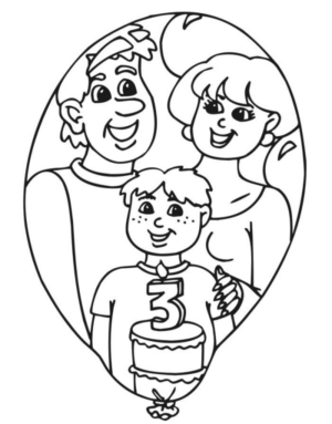 Disegno di membro della famiglia da stampare e colorare 7