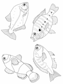 Disegno di pesce da stampare e colorare 327