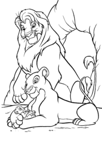 Disegno di Re Leone da stampare e colorare 40