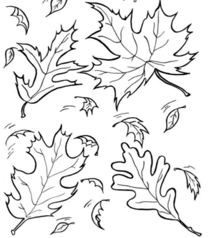 Disegno di foglia da stampare e colorare 123