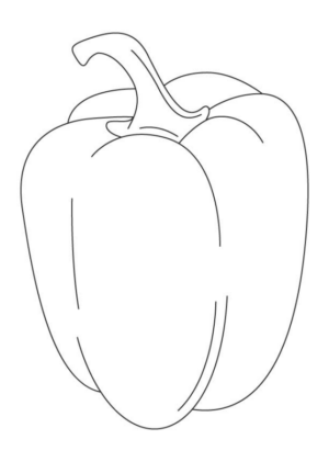 Disegno di peperone da stampare e colorare 3