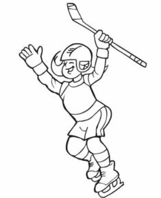 Disegno di hockey da stampare e colorare 6