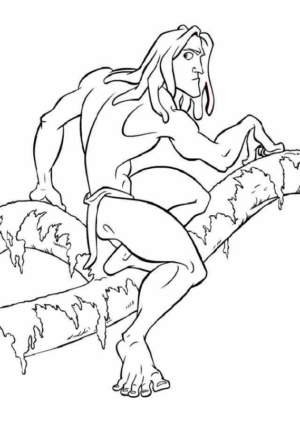 Disegno di Tarzan da stampare e colorare 21