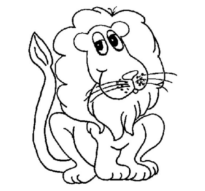 Disegno di leone da stampare e colorare 93