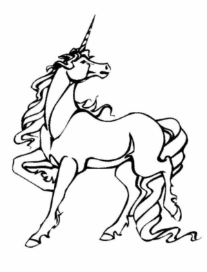 Disegno di unicorno da stampare e colorare 43