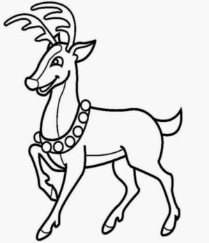 Disegno di renna di Natale da stampare e colorare 37 Disegno di renna di Natale da stampare e colorare 37