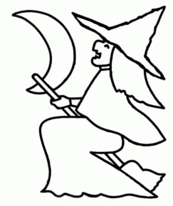 Disegno di Befana da stampare e colorare 12