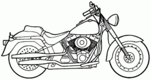 Disegno di moto da stampare e colorare 9