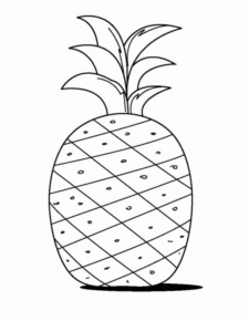 Disegno di ananas da stampare e colorare