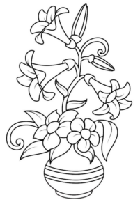 Disegno di fiore da stampare e colorare 221