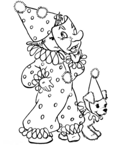 Disegno di clown da stampare e colorare 33