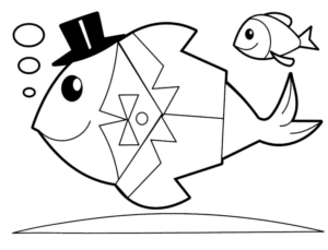 Disegno di pesce da stampare e colorare 186