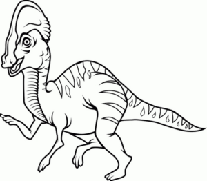 Disegno di Parasaurolofo da stampare e colorare 3