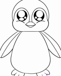 Disegno di pinguino da stampare e colorare 2