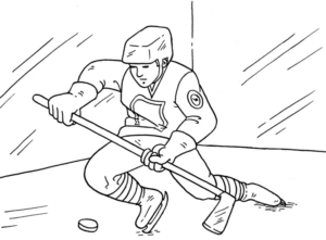 Disegno di hockey da stampare e colorare 25