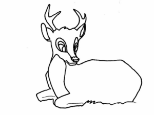 Disegno di renna da stampare e colorare 1