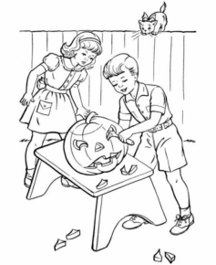 Disegno di bambino ad Halloween da stampare e colorare 41 Disegno di bambino ad Halloween da stampare e colorare 41