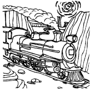 Disegno di treno da stampare e colorare 41