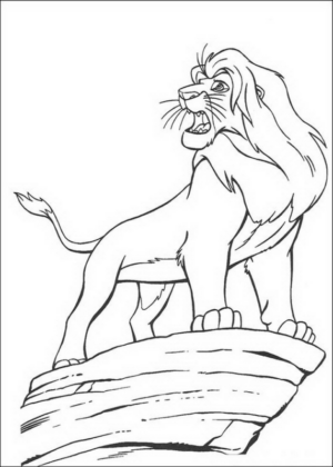 Disegno di Re Leone da stampare e colorare 140