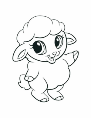 Disegno di pecora da stampare e colorare 77
