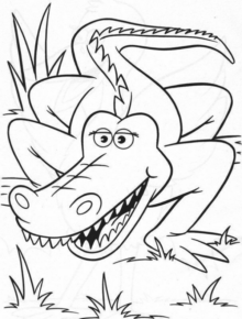 Disegno di coccodrillo da stampare e colorare 48