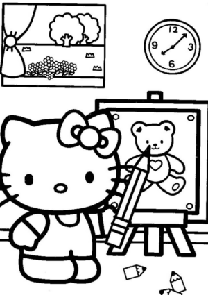 Disegno di Hello Kitty da stampare e colorare 49