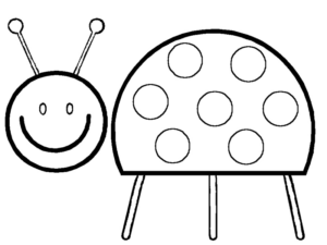 Disegno di coccinella da stampare e colorare 4