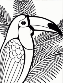 Disegno di tucano da stampare e colorare 24
