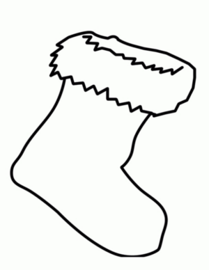 Disegno di scarpa natalizia da stampare e colorare 2