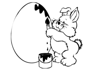 Disegno di coniglietto di Pasqua da stampare e colorare 15