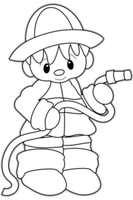 Disegno di pompiere da stampare e colorare 6