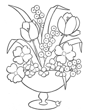 Disegno di fiore da stampare e colorare 120