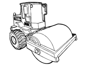 Disegno di mezzo da lavoro da stampare e colorare 42