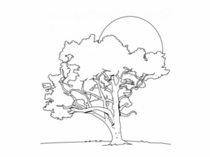 Disegno di albero da stampare e colorare 130
