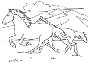 Disegno di cavallo da stampare e colorare 8