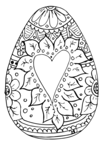 Disegno di uovo di Pasqua da stampare e colorare 130