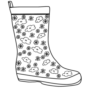 Disegno di stivale da stampare e colorare 5